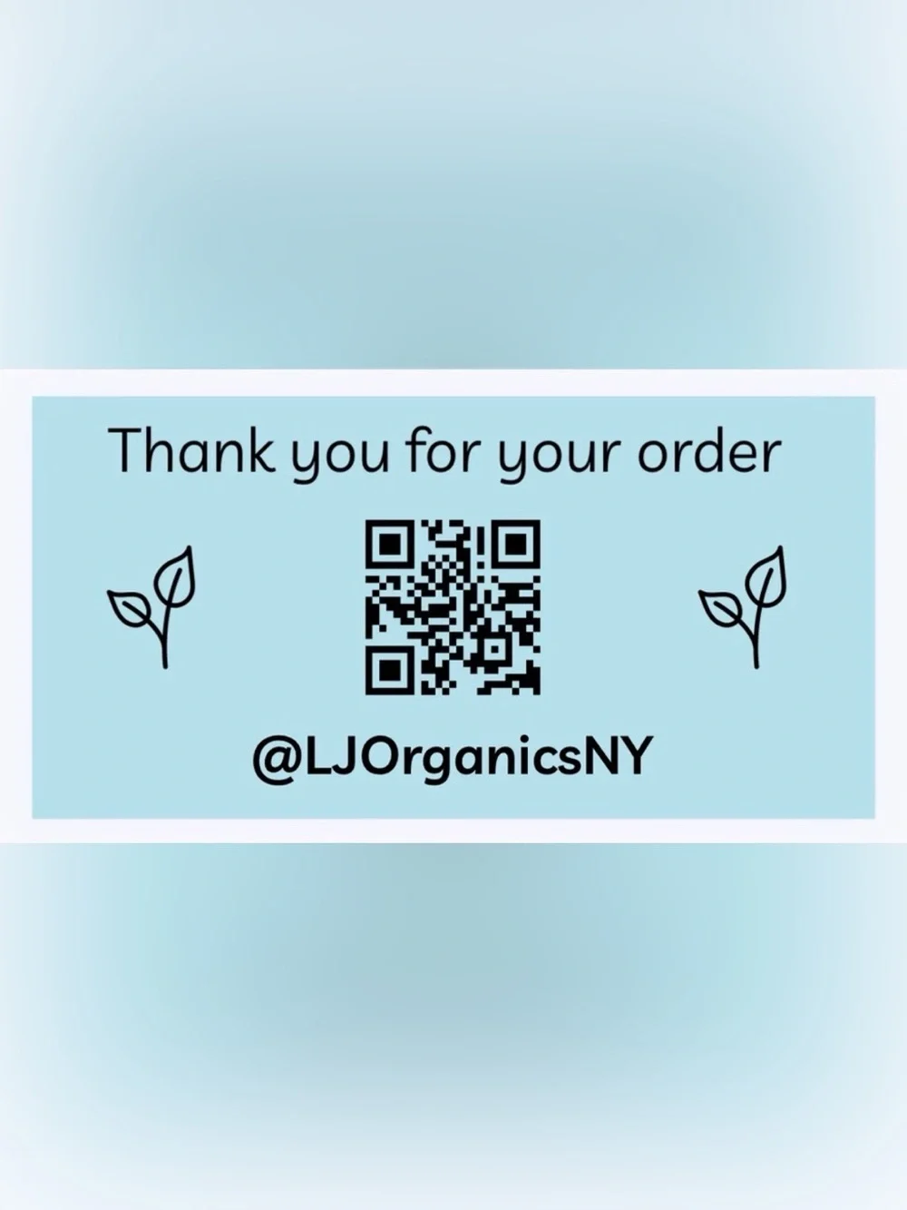50 CUSTOM STICKERS - 2” x 1” - ‘THANK YOU FOR YOUR ORDER’ - W/ CLOSET NAME & QR